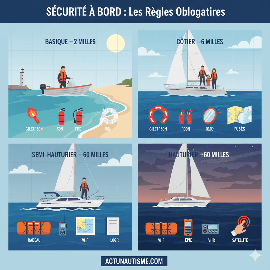 Quels sont les règles de sécurité obligatoires à bord?