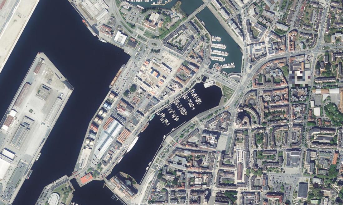 Vue aérienne — port du bassin du Commerce