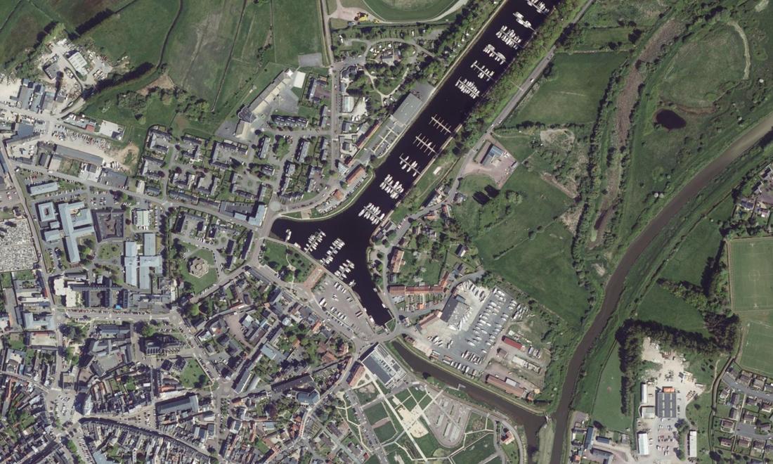 Vue aérienne — Port de Carentan