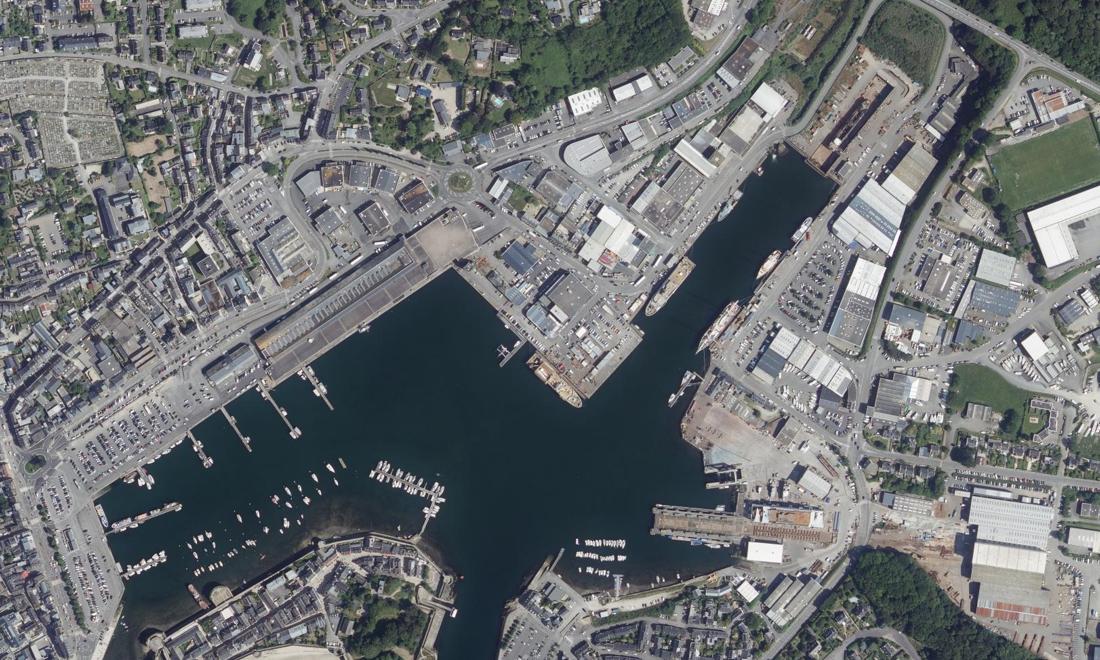 Vue aérienne — Port de Concarneau