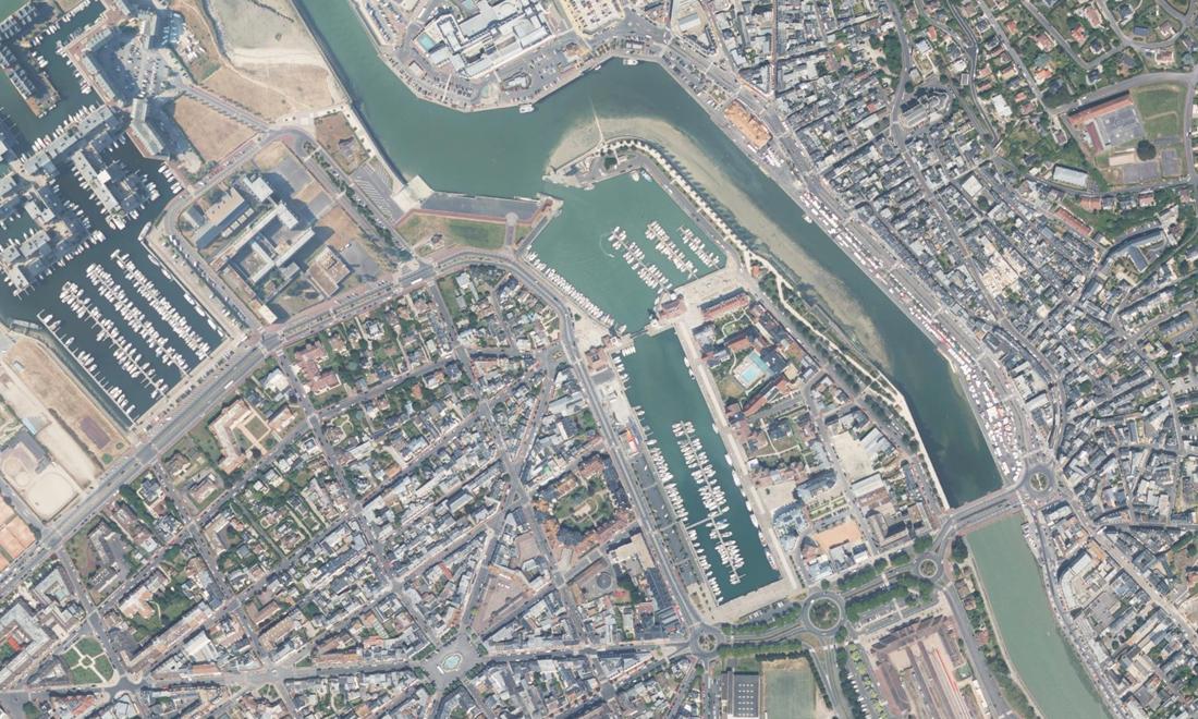 Vue aérienne — Port de Deauville-Trouville