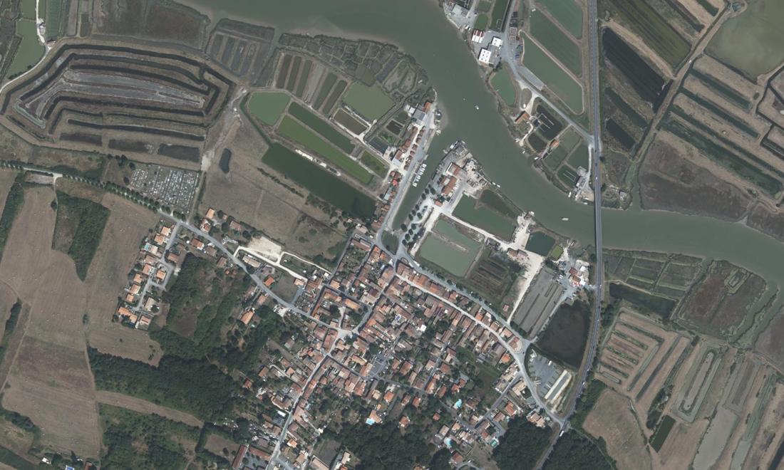 Vue aérienne — Port de L'Eguille sur Seudre