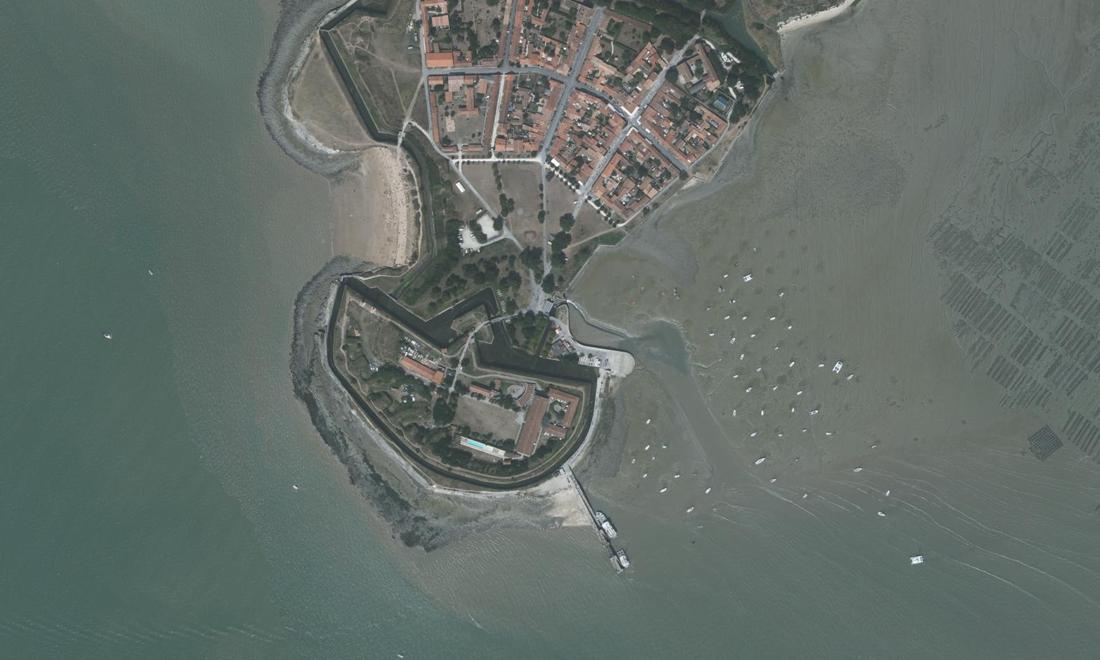 Vue aérienne — Port de l'Ile d'Aix