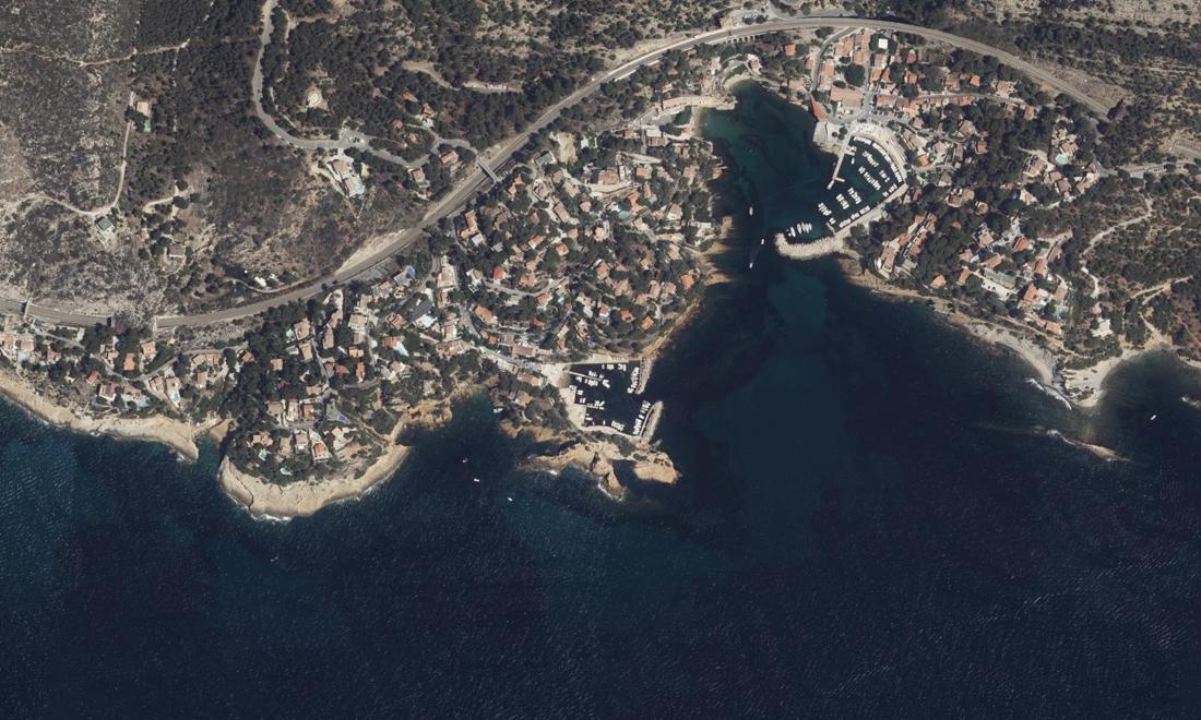 Vue aérienne — Port de la Madrague de Gignac