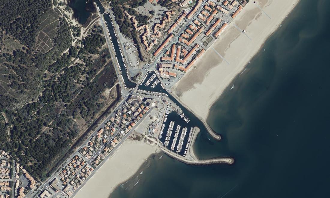 Vue aérienne — Port de Narbone-Plage