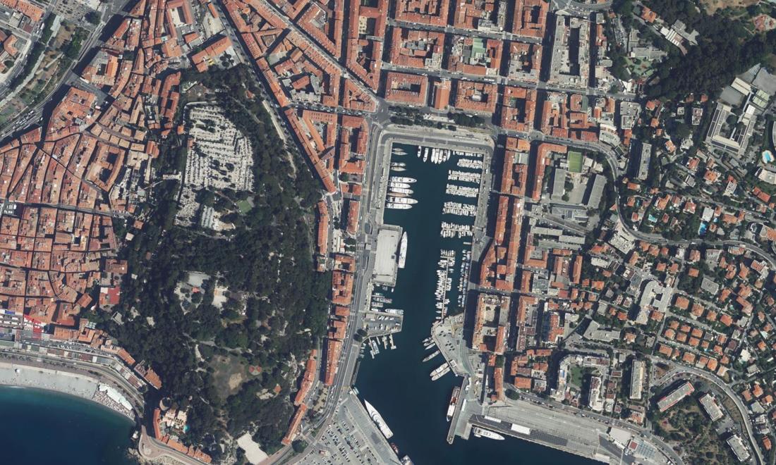 Vue aérienne — Port de Nice