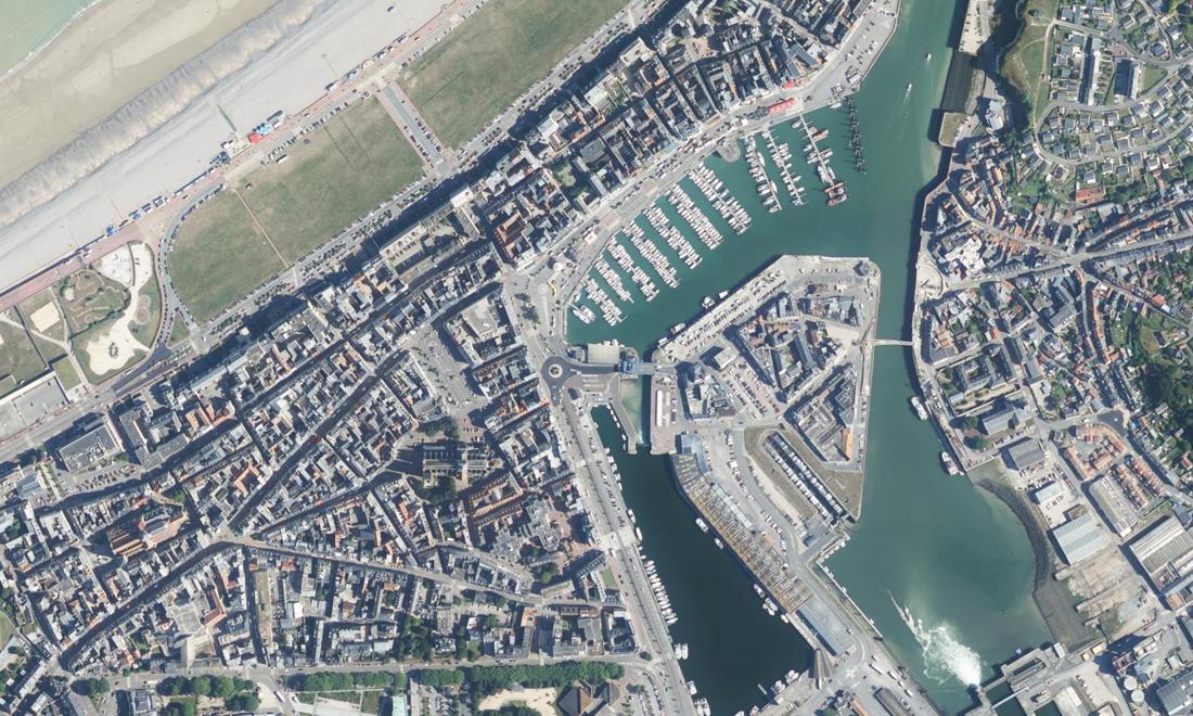 Vue aérienne — Port de plaisance de Dieppe