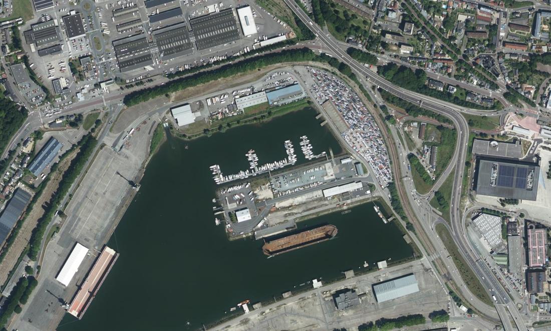 Vue aérienne — Port de plaisance de Rouen