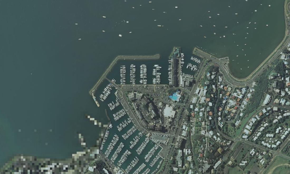 Vue aérienne — Port Brunelet (Cercle Nautique Calédonien)