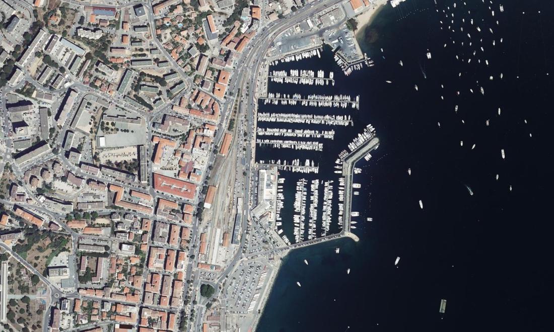 Vue aérienne — Port Charles Ornano