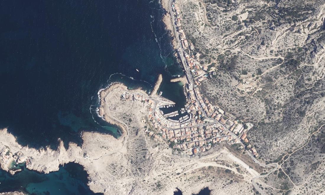 Vue aérienne — Port des Goudes