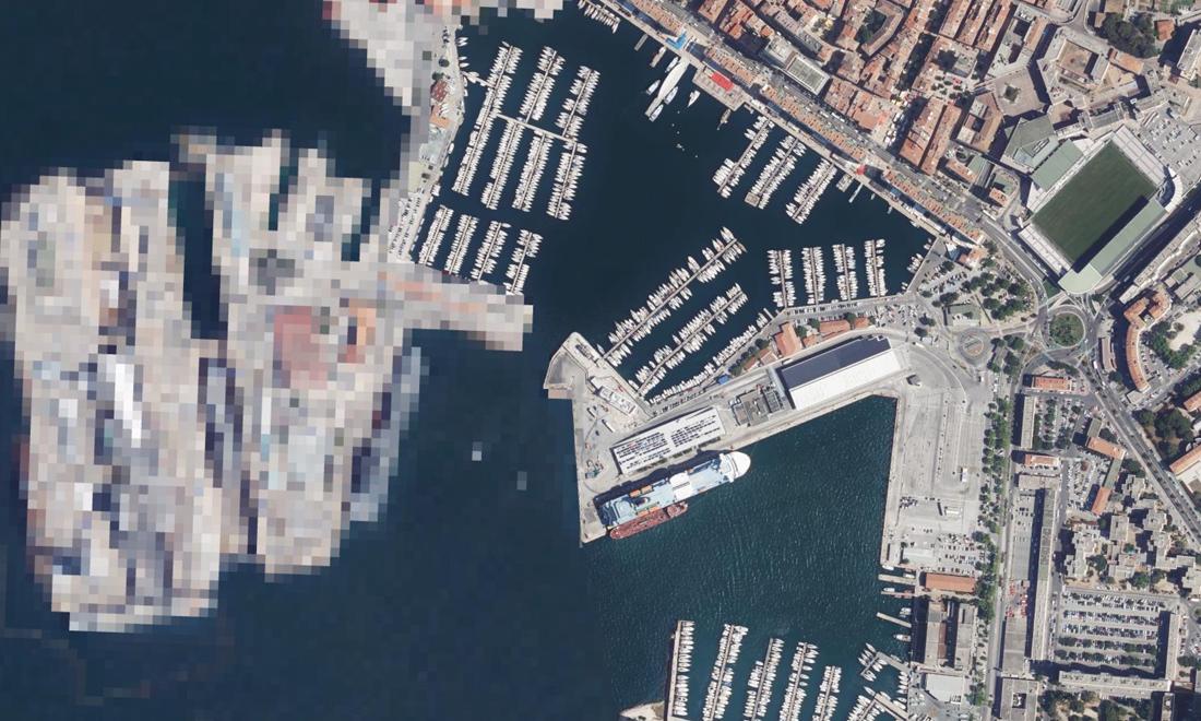 Vue aérienne — Port Toulon Vieille Darse