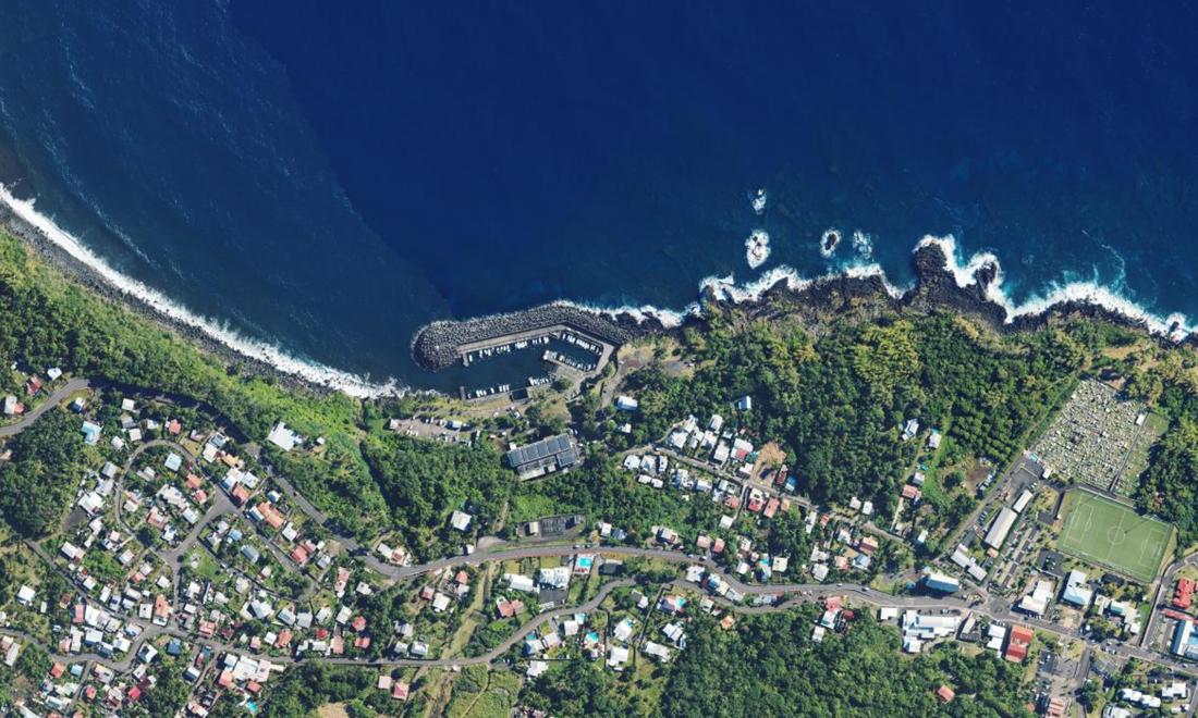 Vue aérienne — Port de Sainte-Rose