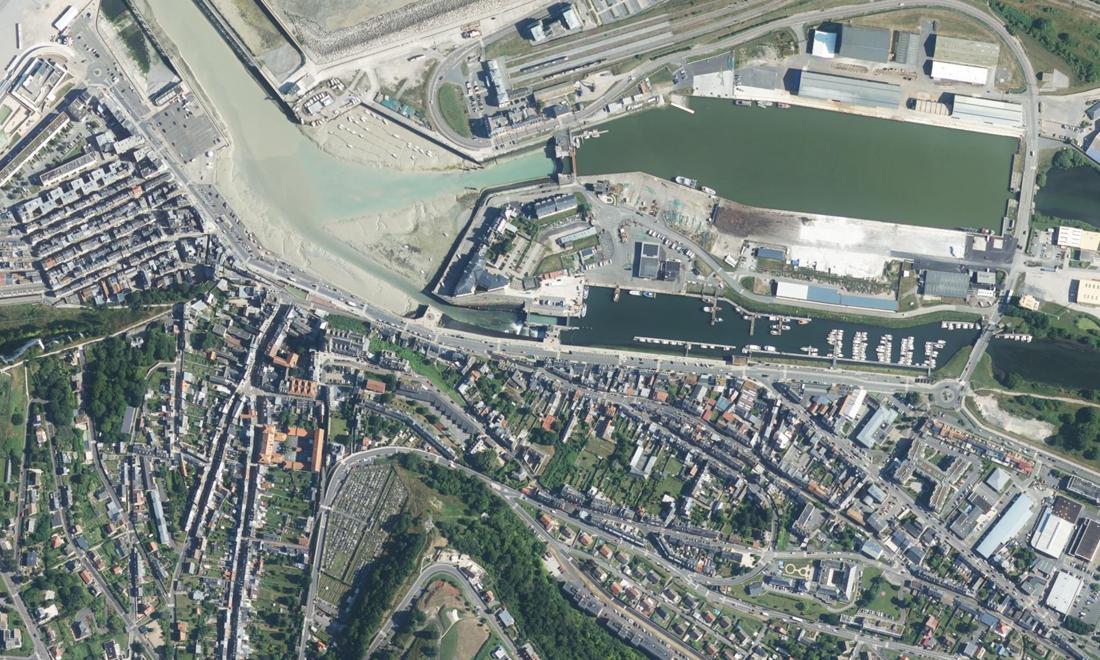 Vue aérienne — Port du Tréport