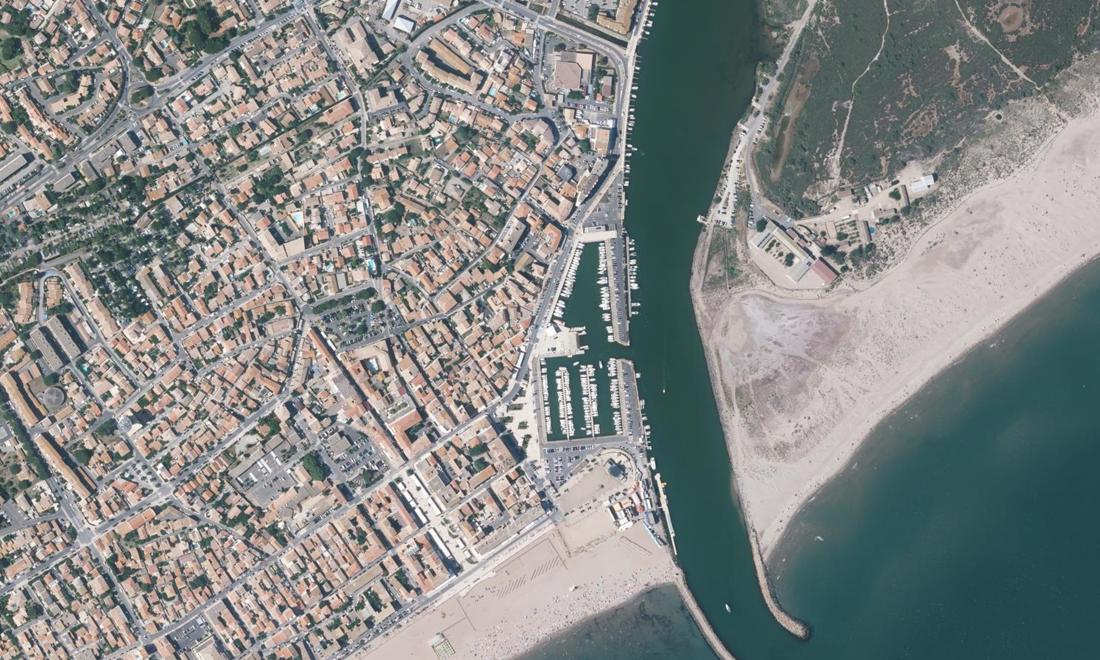 Vue aérienne — Port de Valras Plage