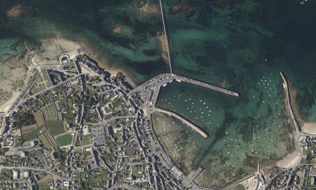 Vue aérienne — Vieux port de Roscoff