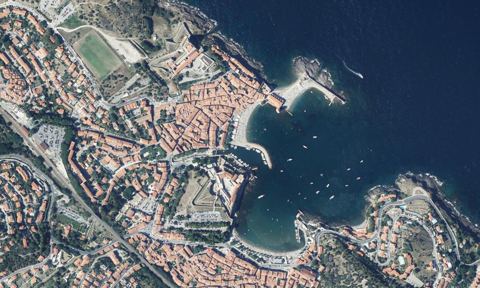 Vue aérienne — Port de Collioure