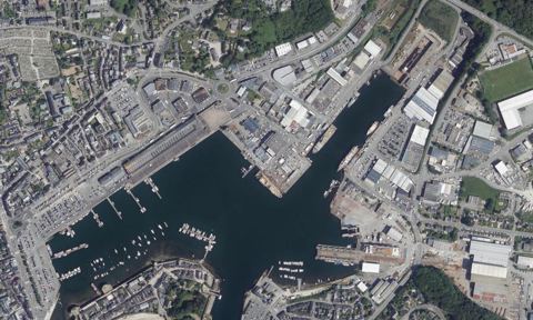 Vue aérienne — Port de Concarneau