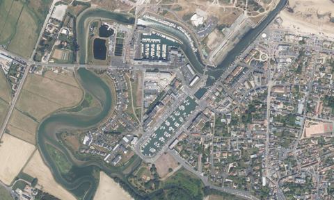 Vue aérienne — Port de Courseulles sur Mer