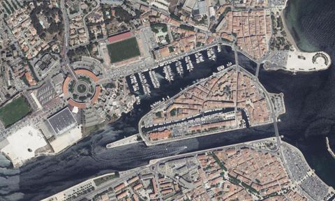 Vue aérienne — Port de Ferrières