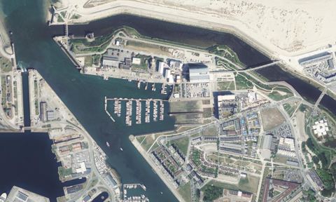 Vue aérienne — port du Grand Large