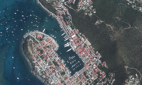 Vue aérienne — Port de Gustavia