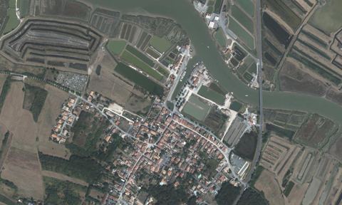 Vue aérienne — Port de L'Eguille sur Seudre