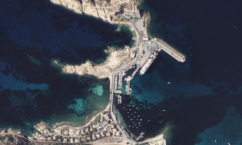 Vue aérienne — Port de l'Ile Rousse