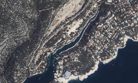 Vue aérienne — Port de la Calanque de Port Miou