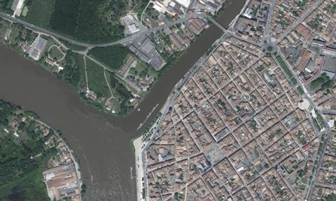 Vue aérienne — Port de Libourne Saint-Emilion