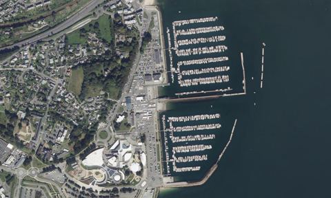 Vue aérienne — Marina du Moulin Blanc