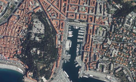 Vue aérienne — Port de Nice