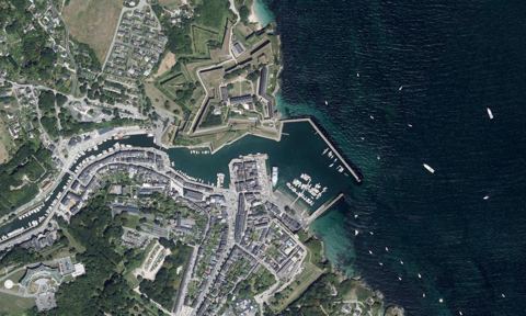 Vue aérienne — Port du Palais Belle Ile