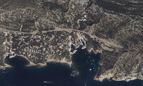 Vue aérienne — Port du Petit Méjean