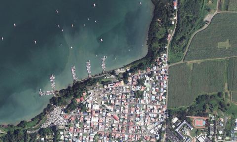 Vue aérienne — Port de plaisance de Baie Mahault