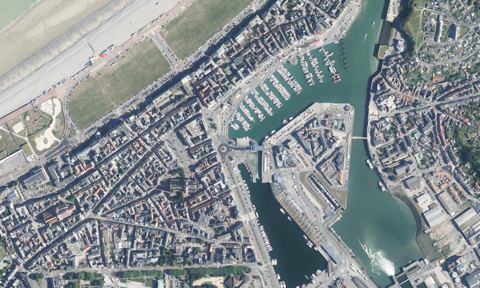 Vue aérienne — Port de plaisance de Dieppe