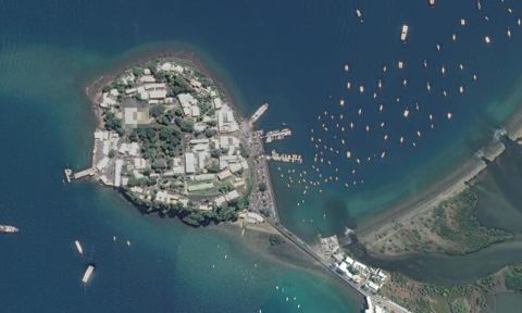 Vue aérienne — Port de plaisance de Dzaoudzi