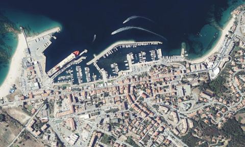 Vue aérienne — Port de plaisance de Propriano