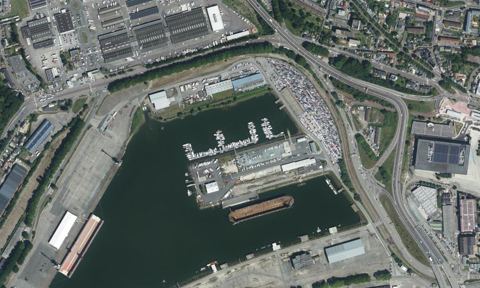 Vue aérienne — Port de plaisance de Rouen