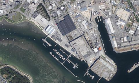 Vue aérienne — Port à sec de Lorient