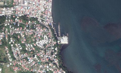 Vue aérienne — Port à sec