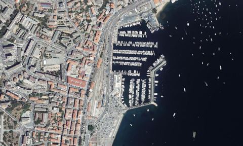 Vue aérienne — Port Charles Ornano