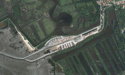 Vue aérienne — Port d'Audenge