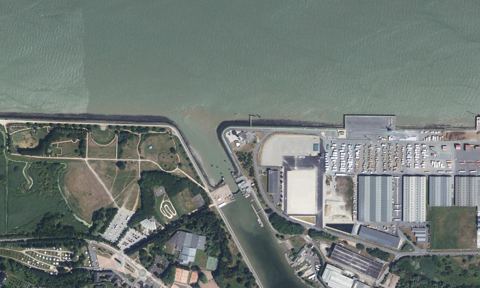Vue aérienne — Port d'Honfleur