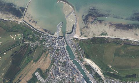 Vue aérienne — Port de Port en Bessin - Huppain