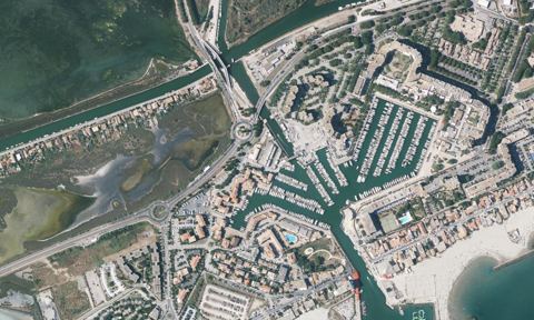 Vue aérienne — Port en Ciel