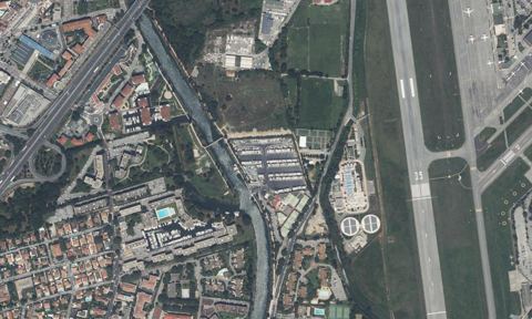 Vue aérienne — Port Inland