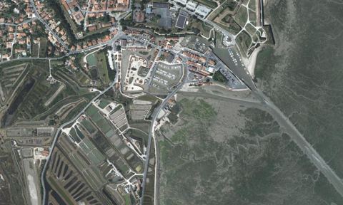 Vue aérienne — Port le Château d'Oléron