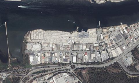 Vue aérienne — Port Maritima René Gaudino
