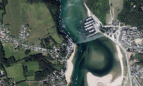 Vue aérienne — Port du Poudu Laïta - Porsmoric